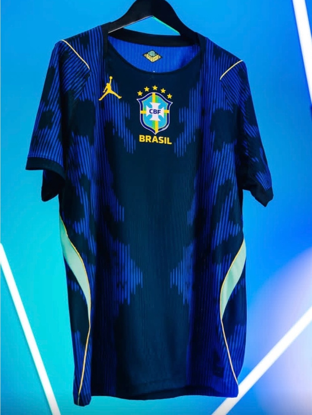 Brazil CBF Men's Navy & Royal Blue Training Jersey